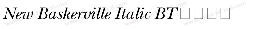 New Baskerville Italic BT字体转换